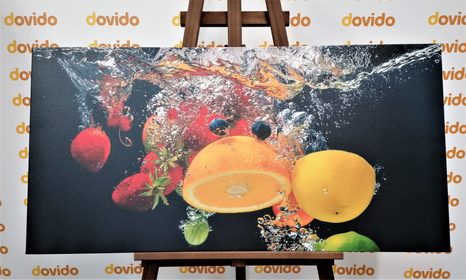 OBRAZ PÁD OVOCE DO VODY - OBRAZY JÍDLA A NÁPOJE - OBRAZY