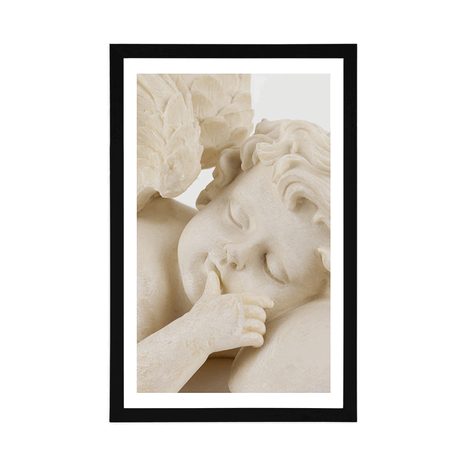 POSTER WITH MOUNT SLEEPING ANGEL - ANGELS - POSTERS