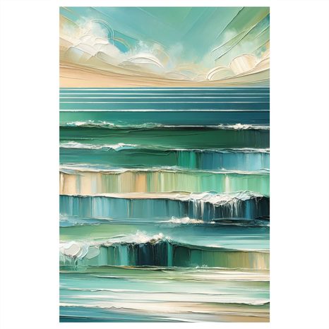 OBRAZ MOŘSKÁ HLADINA V POHYBU - OBRAZY MOŘE A PLÁŽ - OBRAZY