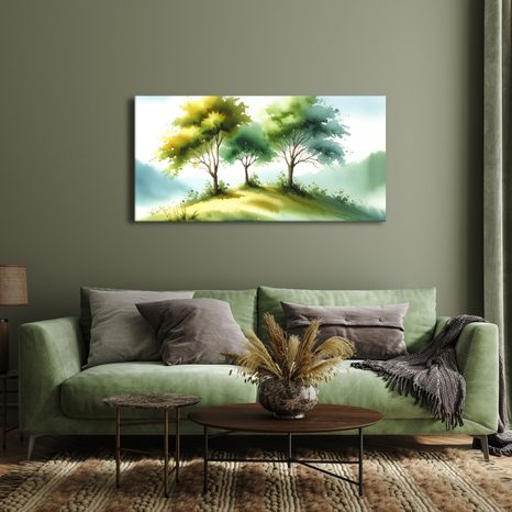 OBRAZ ZELENÁ KRAJINA SE STROMY - OBRAZY STROMY ŽIVOTA - OBRAZY