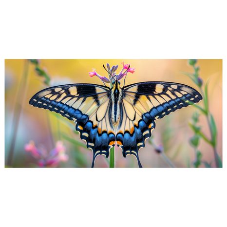 OBRAZ PESTROBAREVNÝ MOTÝL V PŘÍRODĚ - OBRAZY MOTÝLI - OBRAZY