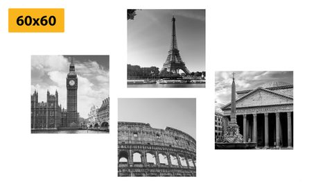 SET DI QUADRI – PER GLI AMANTI DEI VIAGGI IN BIANCO E NERO - COLLEZIONI DI QUADRI - STAMPE E QUADRI