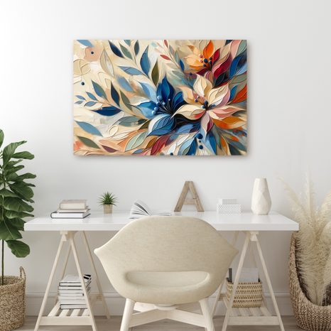 OBRAZ BAREVNÉ KVĚTINOVÉ LISTY - OBRAZY KVĚTŮ - OBRAZY