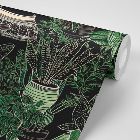 SELF ADHESIVE WALLPAPER WITH A BOTANICAL THEME - SELF-ADHESIVE WALLPAPERS - WALLPAPERS