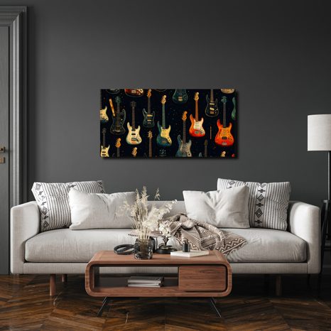 WANDBILD VINTAGE GITARRENMOTIV - MUSIKBILDER - BILDER