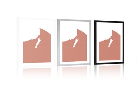 PLAKÁT S PASPARTOU ABSTRAKCE TAJEMNÉHO TANCE - MOTIVY Z NAŠÍ DÍLNY - PLAKÁTY