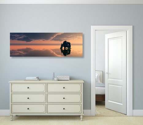 КАРТИНА НА ПЛАТНО – СКАЛА ПОД ОБЛАК - КАРТИНИ НА ПРИРОДАТА И ПЕЙЗАЖИ - КАРТИНИ