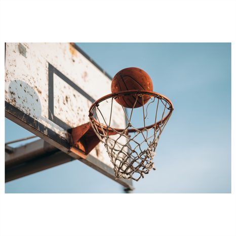 WANDBILD STÄDTISCHER BASKETBALLKORB - BILDER VON STÄDTEN - BILDER