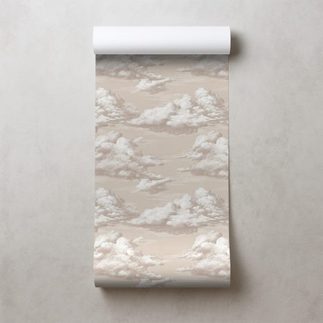 TAPETA BEŽ VINTAGE OBLACI - TAPETE S UZORKOM - TAPETE