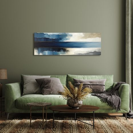 WANDBILD ATEM DES OZEANS IN SANFTEN TÖNEN - WANDBILDER ABSTRAKTE FORMEN - BILDER