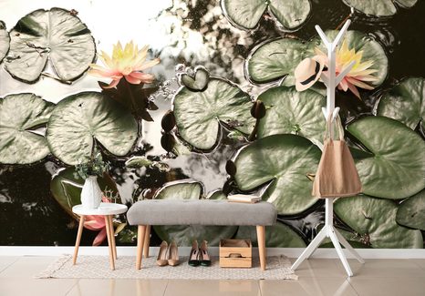 SAMOLEPÍCÍ FOTOTAPETA LOTOSOVÝ KVĚT V ZAHRADĚ - SAMOLEPÍCÍ TAPETY - TAPETY