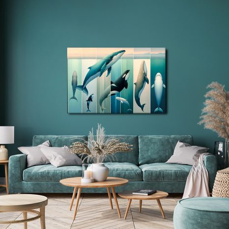 TABLOU BALENE ȘI ORCI ÎN ADÂNCURI - TABLOURI LUMEA SUBACVATICĂ - TABLOURI