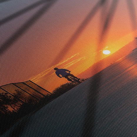 OBRAZ CYKLISTICKÁ STEZKA PŘI ZÁPADU SLUNCE - OBRAZY VÝCHOD A ZÁPAD SLUNCE - OBRAZY