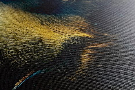 STAMPA SU TELA – ORSO BLU-ORO - QUADRI I DOMINATORI DEL REGNO ANIMALE - STAMPE E QUADRI