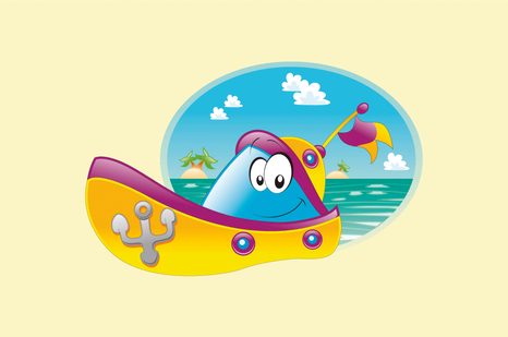 TAPETE ABENTEUER AUF DEM BOOT - KINDERTAPETEN - TAPETEN