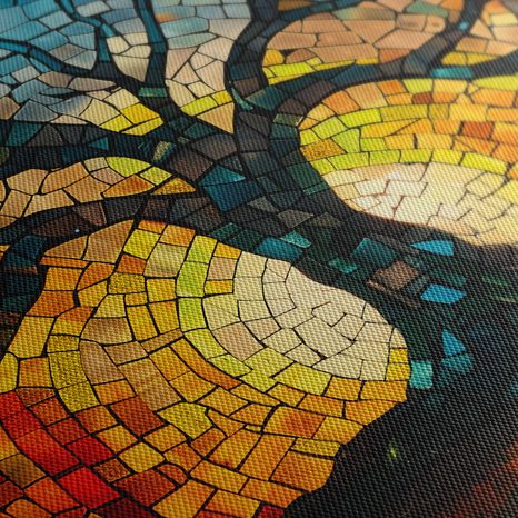 WANDBILD LEBENSBAUM IM MOSAIK - BILDER BÄUME DES LEBENS - BILDER