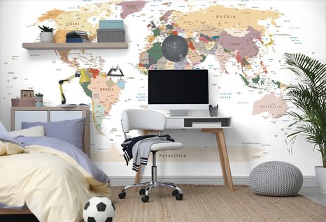 TAPETA MAPA S NÁZVAMI - TAPETY - 🔥 TOTÁLNY VÝPREDAJ