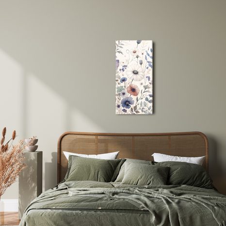 WANDBILD ZARTE BLUMEN - WANDBILDER FELDER UND WIESEN - BILDER