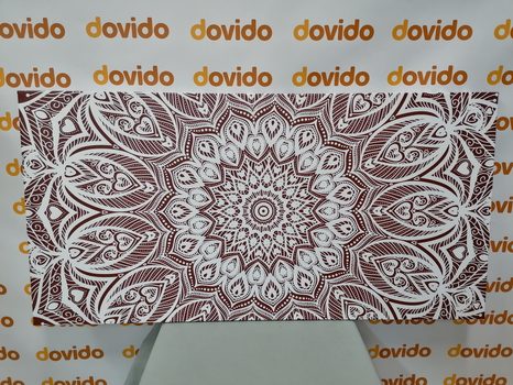 OBRAZ MANDALA HARMONIE NA HNĚDÉM POZADÍ - OBRAZY FENG SHUI - OBRAZY