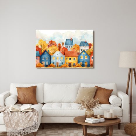SLIKA JESENSKO SELO S KUĆAMA - ŠARENE KUĆE - SLIKE