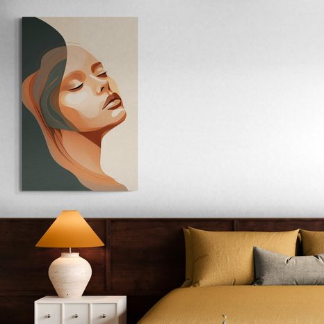 QUADRO SU TELA – BELLEZZA FEMMINILE PEACH FUZZ - QUADRI DI DONNE - STAMPE E QUADRI