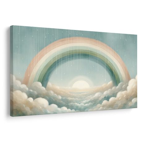 OBRAZ DUHA NAD MOŘEM OBLAKŮ - OBRAZY PŘÍRODY A KRAJINY - OBRAZY