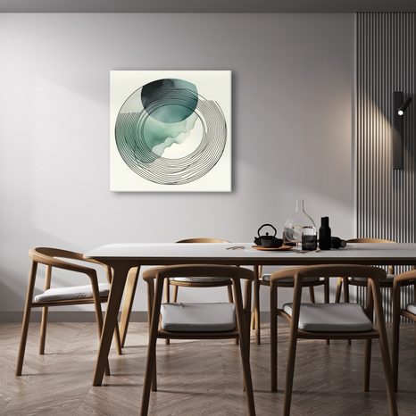 WANDBILD KREISE IN HARMONIE - WANDBILDER ABSTRAKTE FORMEN - BILDER