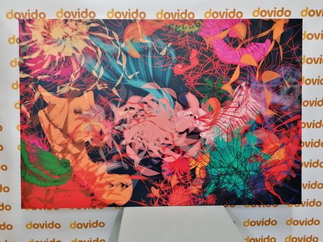 WANDBILD ABSTRAKTE BLUMEN - ABSTRAKTE BILDER - BILDER