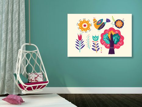 WANDBILD NATUR IM VOLKSSTIL - STILLLEBEN-BILDER - BILDER