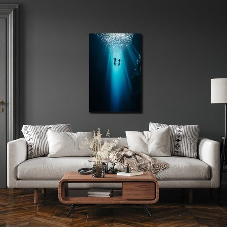 QUADRO SU TELA – LUCE NELLE PROFONDITÀ - QUADRI MARE E SPIAGGIA - STAMPE E QUADRI