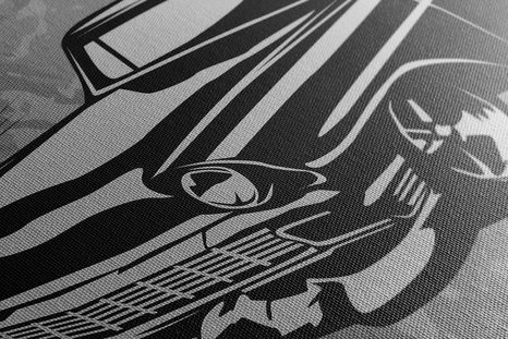 STAMPA SU TELA – AUTO D'EPOCA RETRÒ IN BIANCO E NERO - QUADRI BIANCO E NERO - STAMPE E QUADRI