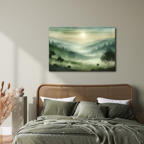 KÉP ZÖLD DOMBOLDALAK - NAPFELKELTÉT ÉS NAPNYUGTÁT ÁBRÁZOLÓ KÉPEK - KÉPEK