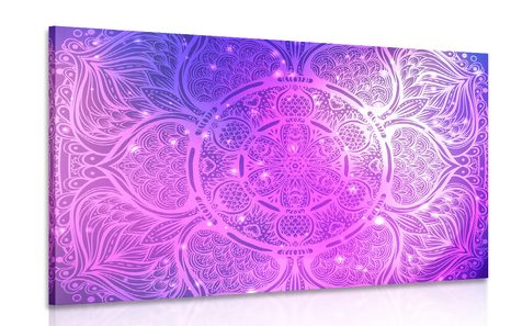 PICTURE INDIAN MANDALA WITH GALACTIC BACKGROUND