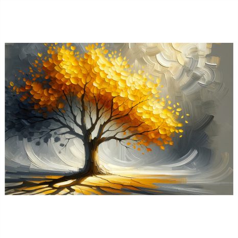 WANDBILD HERBSTLICHER LEBENSBAUM IM GLANZ - BILDER BÄUME DES LEBENS - BILDER