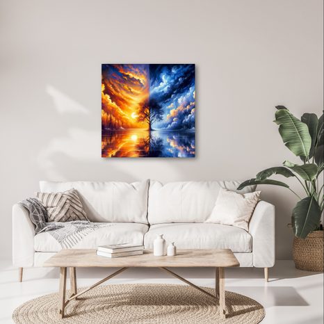 OBRAZ STROM ŽIVOTA V OHNI A LEDU - OBRAZY STROMY ŽIVOTA - OBRAZY