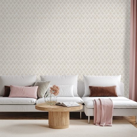 SAMOLEPÍCÍ TAPETA SVĚTLÉ BÉŽOVÉ GEOMETRICKÉ VZORY - ΤΑΠΕΤΣΑΡΊΑ ΜΕ ΣΧΈΔΙΑ - ΤΑΠΕΤΣΑΡΊΕΣ