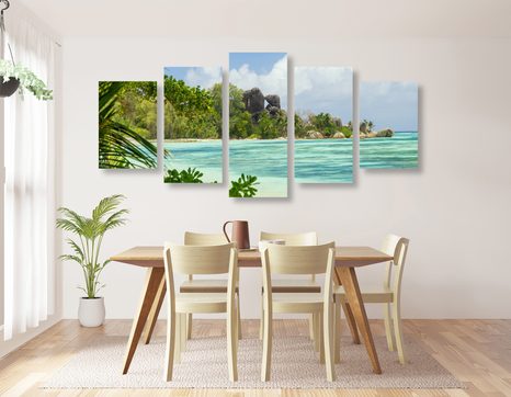 ΕΙΚΌΝΑ 5 ΜΕΡΏΝ ΌΜΟΡΦΗ ΠΑΡΑΛΊΑ ΣΤΟ ΝΗΣΊ LA DIGUE - ΠΊΝΑΚΕΣ ΦΎΣΗΣ ΚΑΙ ΤΟΠΊΟΥ - ΠΊΝΑΚΕΣ