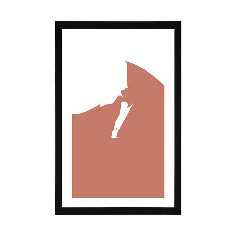 PLAKÁT S PASPARTOU ABSTRAKCE TAJEMNÉHO TANCE - MOTIVY Z NAŠÍ DÍLNY - PLAKÁTY