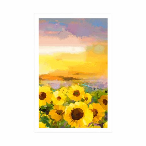 PLAKÁT SLUNEČNICOVÉ POLE - KVĚTINY - PLAKÁTY