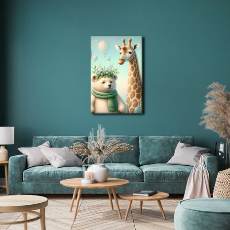 OBRAZ ZVÍŘÁTKA S BALONKY - PICTURES FOR CHILDREN ROOM - PICTURES