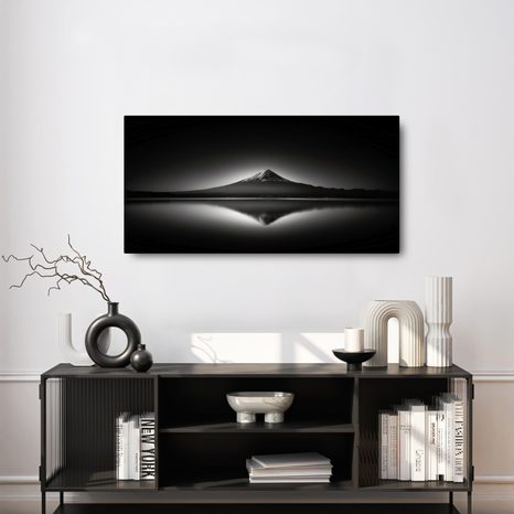 WANDBILD MAJESTÄT DER SCHWARZWEISSLANDSCHAFT - BILDER VON BERGEN - BILDER