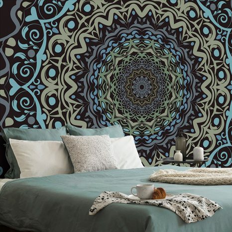 TAPET MANDALA ABSTRACTĂ ÎN STIL VINTAGE - TAPET FENG SHUI - TAPETURI