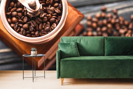 ÖNTAPADÓ FOTÓTAPÉTA VINTAGE KÁVÉDARÁLÓ - ÖNTAPADÓ TAPÉTÁK - TAPÉTÁK