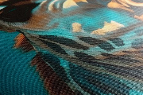 QUADRO SU TELA – GIRAFFA BLU-ORO - QUADRI I DOMINATORI DEL REGNO ANIMALE - STAMPE E QUADRI