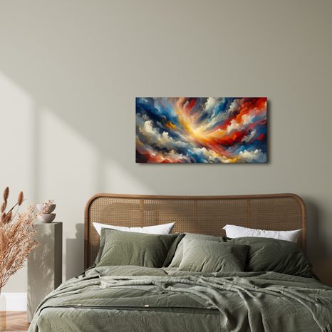 OBRAZ BOUŘLIVÉ NEBE V BARVÁCH - OBRAZY ABSTRAKTNÍ TVARY - OBRAZY