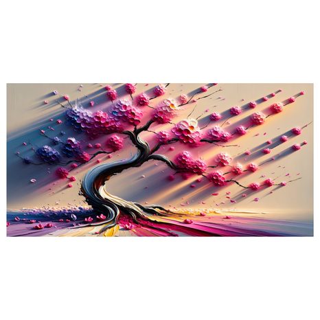WANDBILD ROSA LEBENSBAUM - BILDER BÄUME DES LEBENS - BILDER