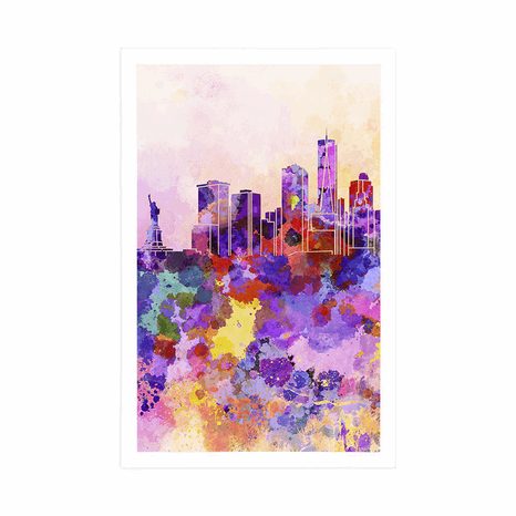 PLAKÁT NEW YORK V AKVARELOVÉM PROVEDENÍ - MĚSTA - PLAKÁTY