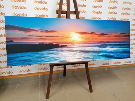 WANDBILD ROMANTISCHER SONNENUNTERGANG - BILDER VON NATUR UND LANDSCHAFT - BILDER