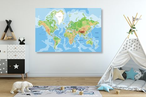WANDBILD KLASSISCHE WELTKARTE - WELTKARTEN ALS BILDER - BILDER