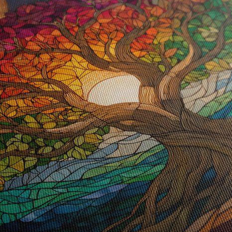 WANDBILD MYSTISCHER BAUM DES LEBENS UND STERNE - BILDER BÄUME DES LEBENS - BILDER